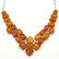 BALTIC AMBER GEMSTONE SILVER PLATED YELLOW NECKLACE - 3