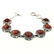SANDSTONE GEMSTONE SILVER PLATED BROWN BRACELET