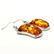 BALTIC AMBER GEMSTONE SILVER PLATED HOOK EARRING - 2