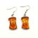 BALTIC AMBER GEMSTONE SILVER PLATED HOOK EARRING - 3