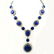 LAPIS LAZULI GEMSTONE SILVER PLATED BLUE NECKLACE - 2