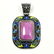 AMETHYST GEMSTONE SILVER PLATED VINTAGE PENDANT JEWELRY - 2