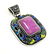 AMETHYST GEMSTONE SILVER PLATED VINTAGE PENDANT JEWELRY - 3
