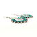 TURQUOISE GEMSTONE SILVER PLATED EARRING - 4