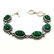 MALACHITE GEMSTONE SILVER PLATED GREEN BRACELET