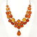 BALTIC AMBER GEMSTONE SILVER PLATED YELLOW NECKLACE - 2