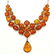 BALTIC AMBER GEMSTONE SILVER PLATED YELLOW NECKLACE - 3