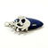 LAPIS LAZULI GEMSTONE SILVER PLATED PENDANT 1.7" - 4