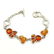BALTIC AMBER GEMSTONE SILVER PLATED YELLOW BRACELET