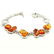 BALTIC AMBER GEMSTONE SILVER PLATED YELLOW BRACELET - 3