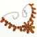 BALTIC AMBER GEMSTONE SILVER PLATED YELLOW NECKLACE