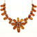 BALTIC AMBER GEMSTONE SILVER PLATED YELLOW NECKLACE - 3
