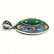 JADEITE GEMSTONE SILVER PLATED VINTAGE PENDANT JEWELRY - 4