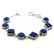 LAPIS LAZULI GEMSTONE SILVER PLATED BLUE BRACELET