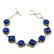LAPIS LAZULI GEMSTONE SILVER PLATED BLUE BRACELET - 2