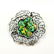 BEAUTIFUL ABALONE SHELL GEMSTONE BROOCH
