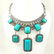 TURQUOISE GEMSTONE ANTIQUE STYLE NECKLACE - 3