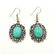 TURQUOISE GEMSTONE SILVER PLATED EARRING - 2