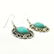 TURQUOISE GEMSTONE SILVER PLATED EARRING - 3