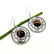 TIGER'S EYE GEMSTONE SILVER PLATED EARRING