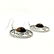 TIGER'S EYE GEMSTONE SILVER PLATED EARRING - 2