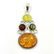 BALTIC AMBER GEMSTONE SILVER PLATED PENDANT JEWELRY - 2