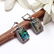 ABALONE SHELL GEMSTONE SILVER PLATED LEVER BACK