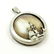 MOTHER OF PEARL GEMSTONE SILVER PLATED PENDANT 1.5" - 3