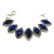 LAPIS LAZULI GEMSTONE SILVER PLATED BLUE BRACELET