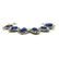 LAPIS LAZULI GEMSTONE SILVER PLATED BLUE BRACELET - 3
