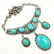 TURQUOISE GEMSTONE ANTIQUE STYLE NECKLACE
