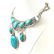TURQUOISE GEMSTONE ANTIQUE STYLE NECKLACE - 4