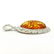 BALTIC AMBER GEMSTONE SILVER PLATED PENDANT JEWELRY - 3