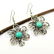 TURQUOISE GEMSTONE SILVER PLATED EARRING