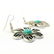 TURQUOISE GEMSTONE SILVER PLATED EARRING - 3