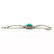 TURQUOISE GEMSTONE SILVER PLATED BLUE BRACELET - 2