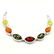 BALTIC AMBER GEMSTONE SILVER PLATED MULTICOLOR BRACELET