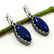 LAPIS LAZULI GEMSTONE SILVER PLATED EARRING