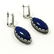 LAPIS LAZULI GEMSTONE SILVER PLATED EARRING - 3