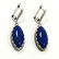 LAPIS LAZULI GEMSTONE SILVER PLATED EARRING - 4
