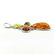 BALTIC AMBER GEMSTONE SILVER PLATED PENDANT JEWELRY 3" - 3