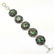 ABALONE SHELL GEMSTONE SILVER PLATED MULTICOLOR