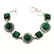 MALACHITE GEMSTONE SILVER PLATED GREEN BRACELET - 2