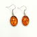 BALTIC AMBER GEMSTONE SILVER PLATED HOOK EARRING - 3