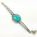 TURQUOISE GEMSTONE SILVER PLATED BLUE BRACELET