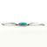 TURQUOISE GEMSTONE SILVER PLATED BLUE BRACELET - 2