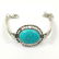 TURQUOISE GEMSTONE SILVER PLATED BLUE BRACELET - 3