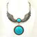 TURQUOISE GEMSTONE ANTIQUE STYLE NECKLACE - 3