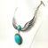 TURQUOISE GEMSTONE ANTIQUE STYLE NECKLACE - 4