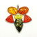 BALTIC AMBER GEMSTONE SILVER PLATED PENDANT JEWELRY 3" - 3